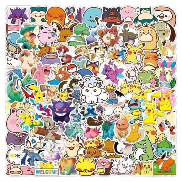 LOT of 100 Random Vinyl Pokémon Stickers - Picture 5 of 8